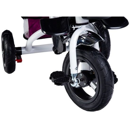 Ecotoys dětská tříkolka se stříškou růžová - nafukovací kola