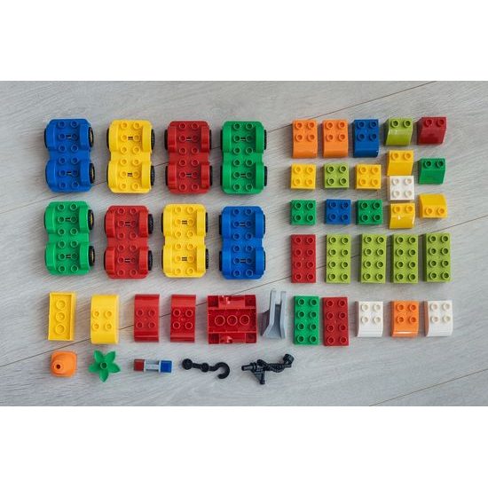 LWToys junior kostky Auta 62 ks