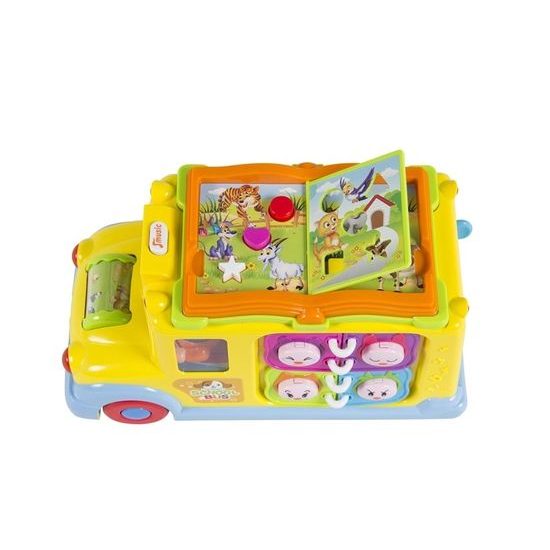Huile Toys interaktivní naučný autobus pro nejmenší se zvuky Animal Bus