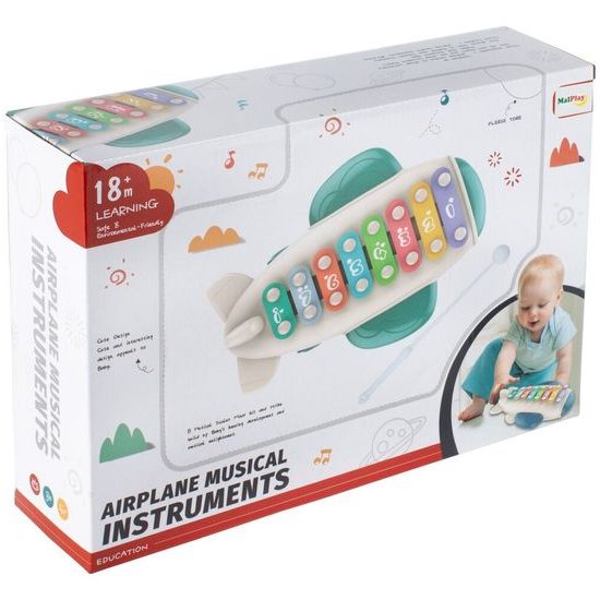 Cimbálky pro nejmenší Airplain Piano zelené