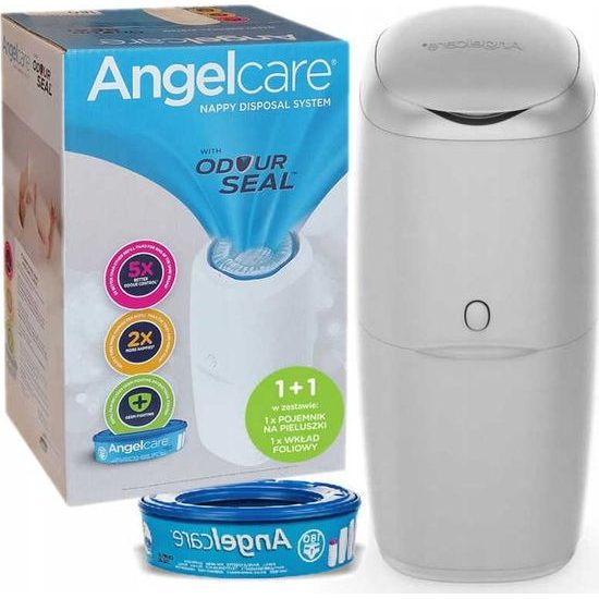 Odpadkový koš na pleny + sášky - šedý Angelcare