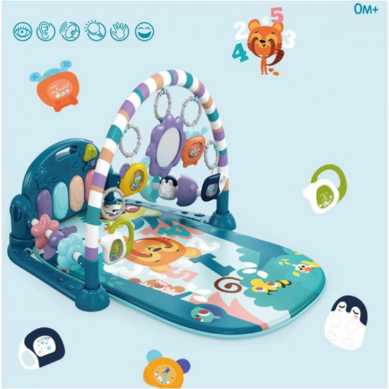 Hrací deka s piankem Tygřík - modrá