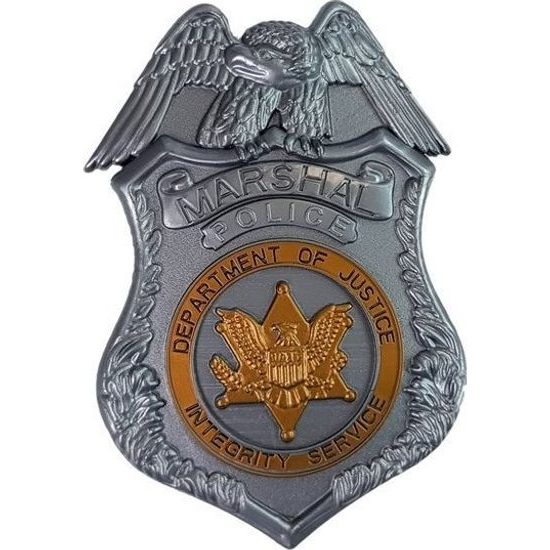 Dětská policejní pistole s odznakem 37cm modrá