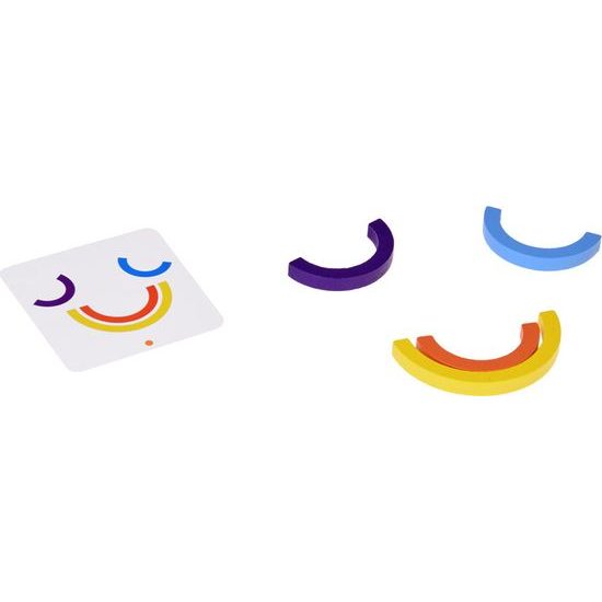 Dřevěné Montessori vzdělávací puzzle barevná duha + úkoly