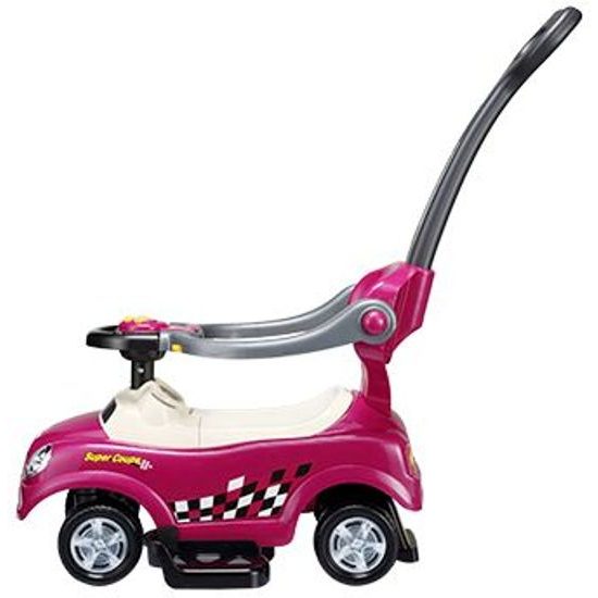 Odrážedlo Super Coupe s vodící tyčí 3v1 fialové