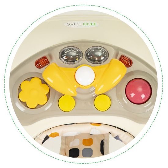 Ecotoys dětské vzdělávací chodítko hnědé