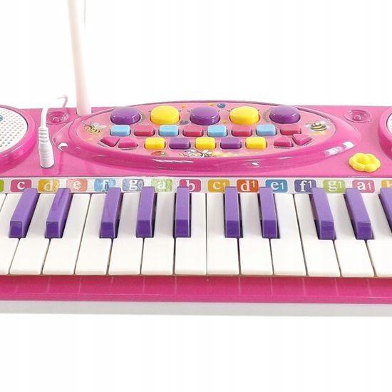 Dětské elektronické klávesy s mikrofonem a nahráváním Music Keyboard růžové