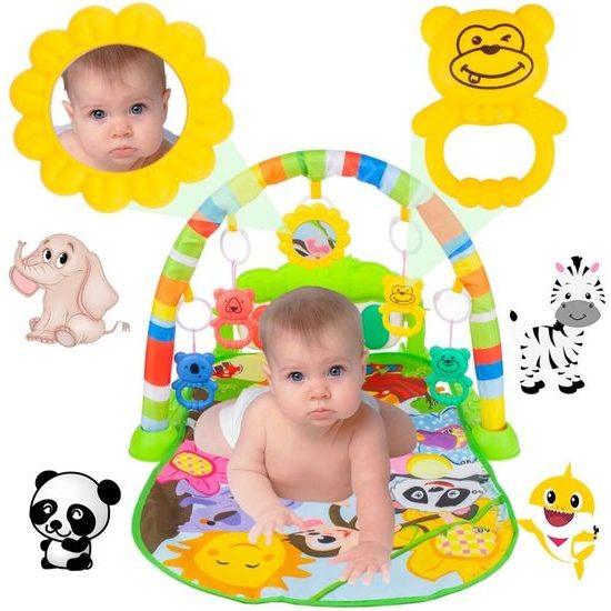 Hrací deka s piankem Sluníčko zelená