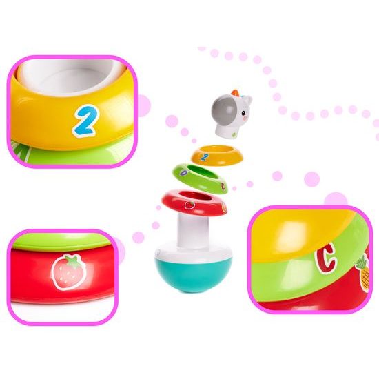 Huile Toys edukační jednorožec pro nejmenší Roly Poly Unicorn