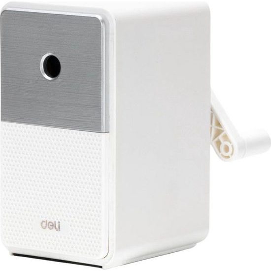 Strouhátko na tužky s kličkou, se zásobníkem a nastavitelným ostřím, bílá