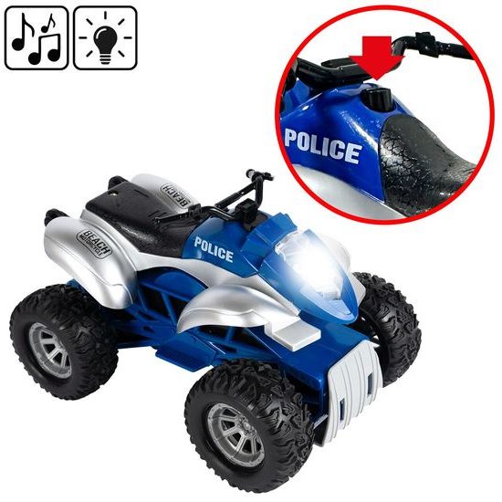 Dětská interaktivní čtyřkolka na setrvačník s lodí 4WD Offroader