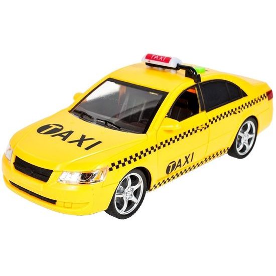 Taxikářské auto na setrvačník se zvuky City Service 1:16