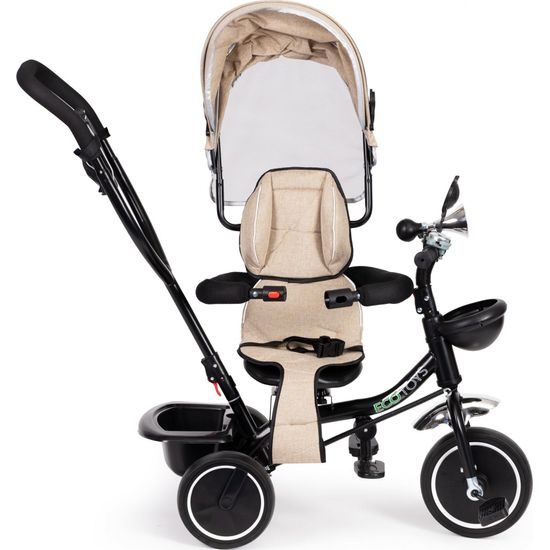 Ecotoys dětská tříkolka s otočným sedadlem Trike 2v1 béžová