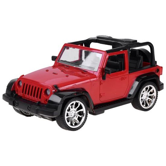 Terénní auto na dálkové ovládání Jeep Engine V8 1:16 červený