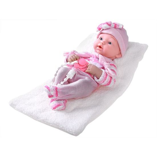 Panenka Baby Girl Noe 35 cm s dudlíkem a dekou
