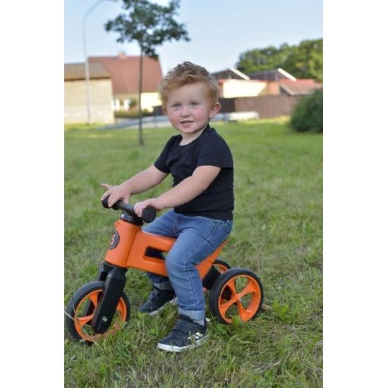 Odrážedlo FUNNY WHEELS Rider SuperSport oranž. 2v1+popruh