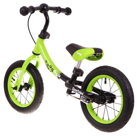 Dětské odrážedlo 2v1 s nafukovacími koly 12" Boomerang zelené