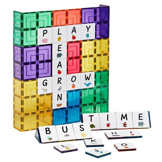 Learn & grow toys Magnetické doplňkové dlaždice ABECEDA VELKÁ PÍSMENA(40kusů)