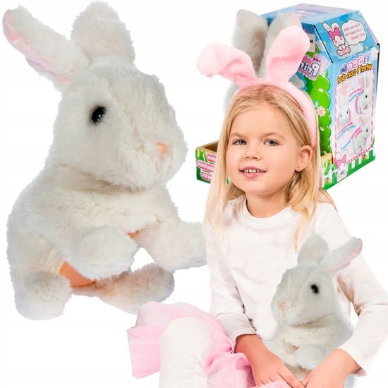 Plyšový králíček na baterie Princess Bunny bílý