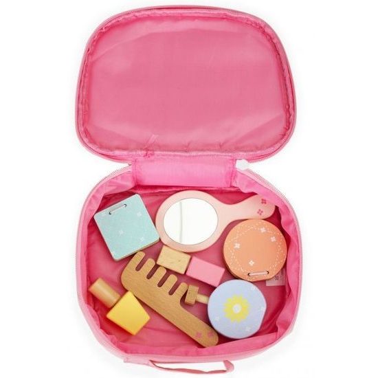 Ecotoys dřevěná kosmetická souprava Beauty Bag 7 součástí