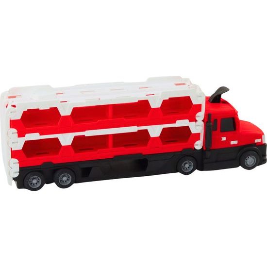 Odtahové vozidlo Závodní dráha 211 cm 2v1 světla, zvuky, značky, autíčka Hasiči