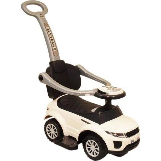 SMONTOVÁNO Odrážedlo Range Rover s vodící tyčí 3v1 bílé