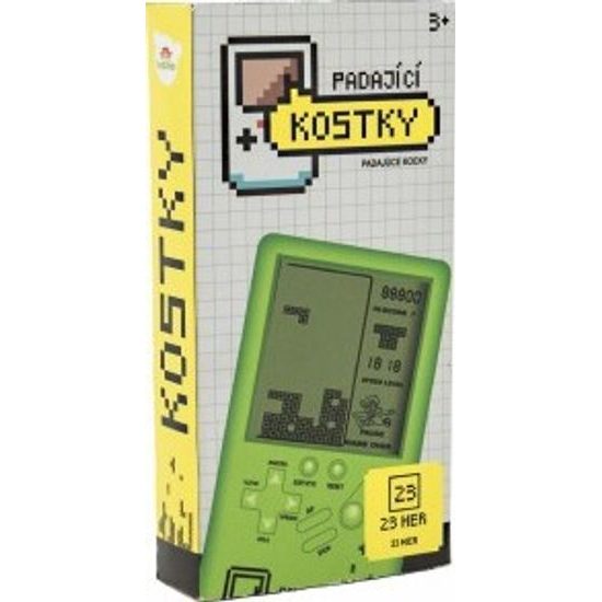 Digitální hra - Padající kostky hlavolam - zelená - na baterie