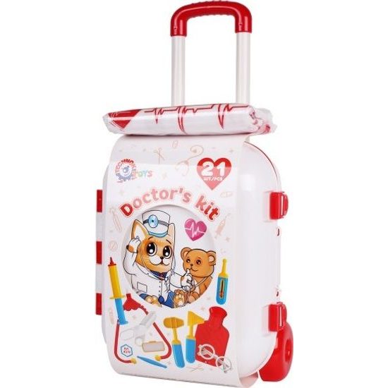 Sada doktor 21ks v plastovém kufříku na kolečkách