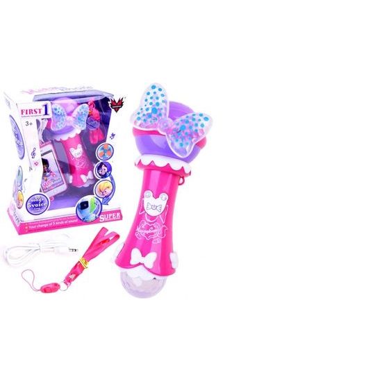 Karaoke mikrofon pro děti s nahráváním – Růžová