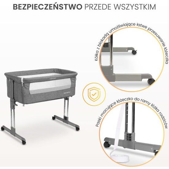 Dětská postýlka Sleep2gether graphite