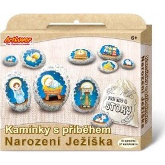 Kameny s příběhem se samolepkami - Narození Ježíška - kreativní sada