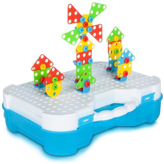 Konstrukční 3D stavebnice s vrtačkou na baterie a autíčky Magic Panel 325 ks