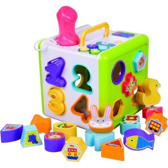 Vkládačka telefon kostka pro nejmenší 18ks na baterie