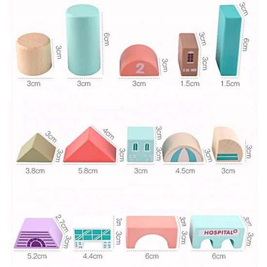 Doris sada dřevěných kostek 115 ks v Městečko