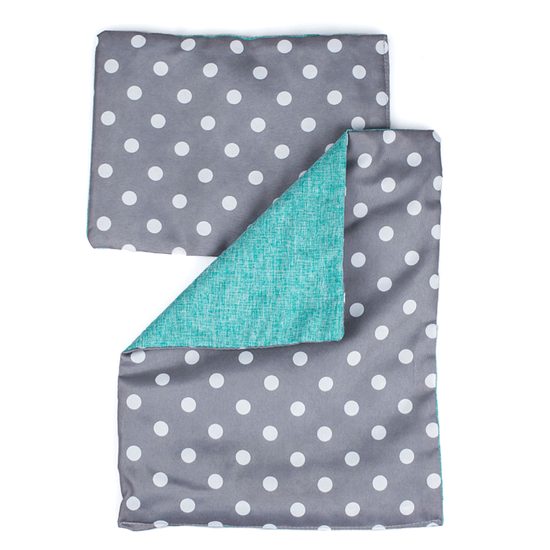 Doris postýlka pro panenku šedo-mentolová