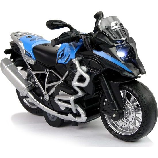 Motorka GT na setrvačník s efekty modrá