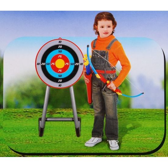 Dětský luk Kings Sport se 3 šípy, terčem a stojanem