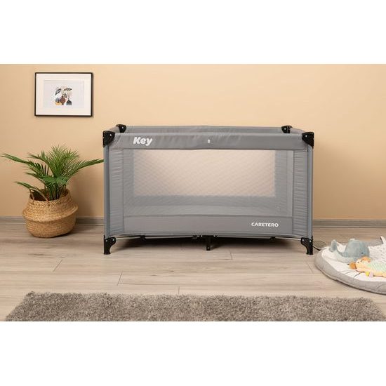 Cestovní postýlka Caretero Key Grey