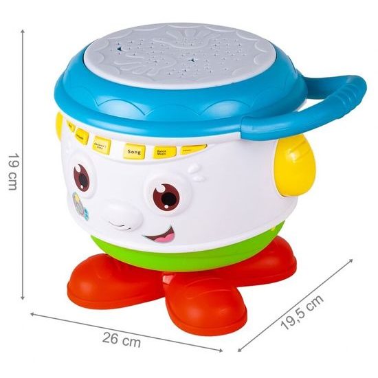 Interaktivní bubínek se zvuky a světly Music Drum