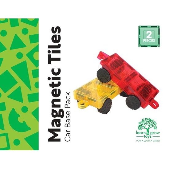 Learn & grow toys Magnetické dlaždice ZÁKLADNÍ SET AUTA (2kusy)