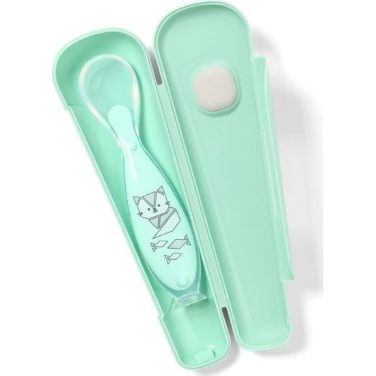 BABYONO Lžička silikonová s obalem 6 m+ 1ks