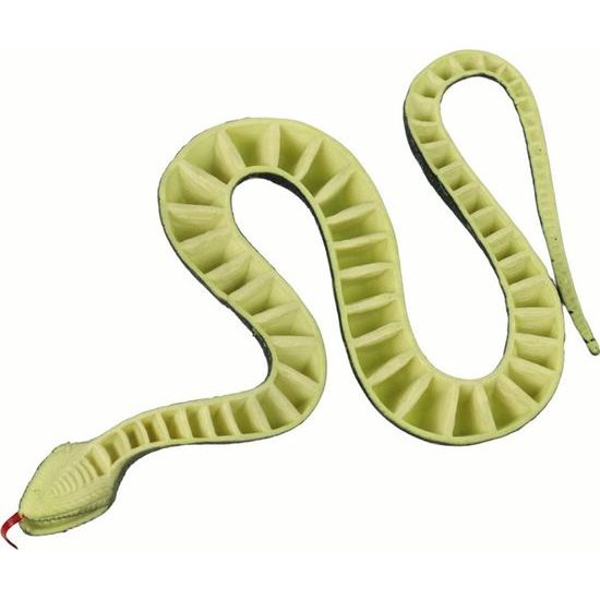 Umělý gumový had černý s bílými pruhy