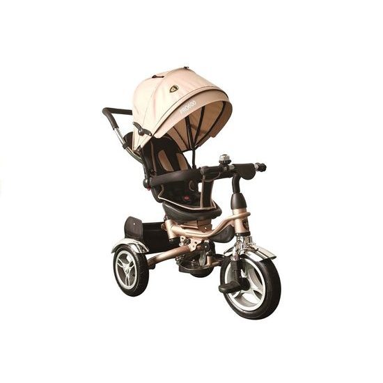 Majlo Toys tříkolka 2v1 s nafukovacími koly PRO600 béžová