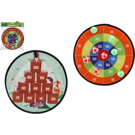 Terč na suchý zip oboustranný + míčky 8ks