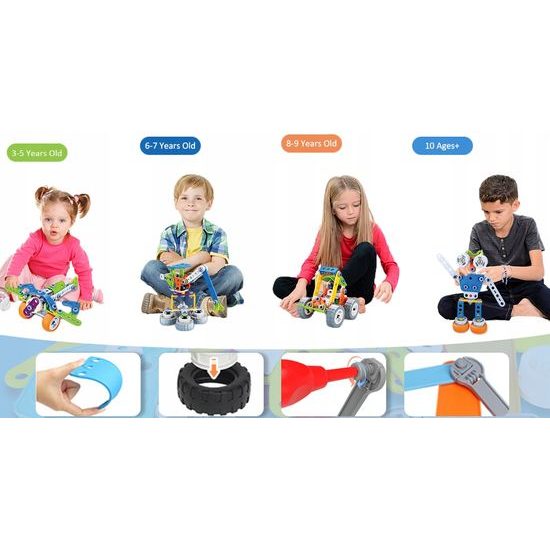 Konstrukční stavebnice 10v1 Build Play 167 dílků