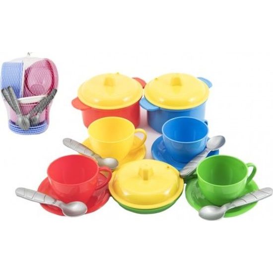 Sada nádobí - barevné 18ks - mix 2 barvy