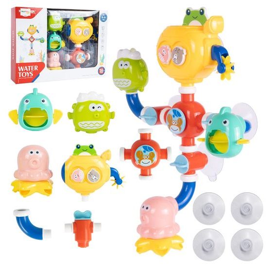 Haunger hračka do vany se zvířátky a kolovrátkem pro děti Water Tubs