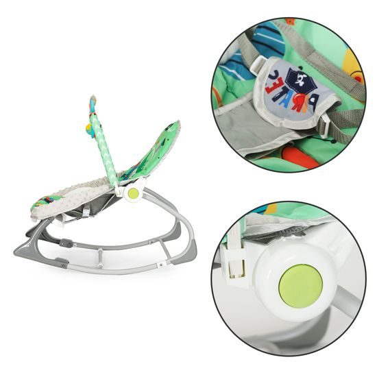 Ecotoys kojenecké lehátko 3v1 s vibracemi a hudbou Ufo Space