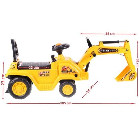 Dětské odrážedlo 2v1 Bagr s nočníkem