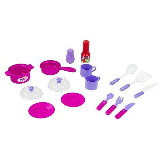 Dětská kuchyňka s příslušenstvím růžová
